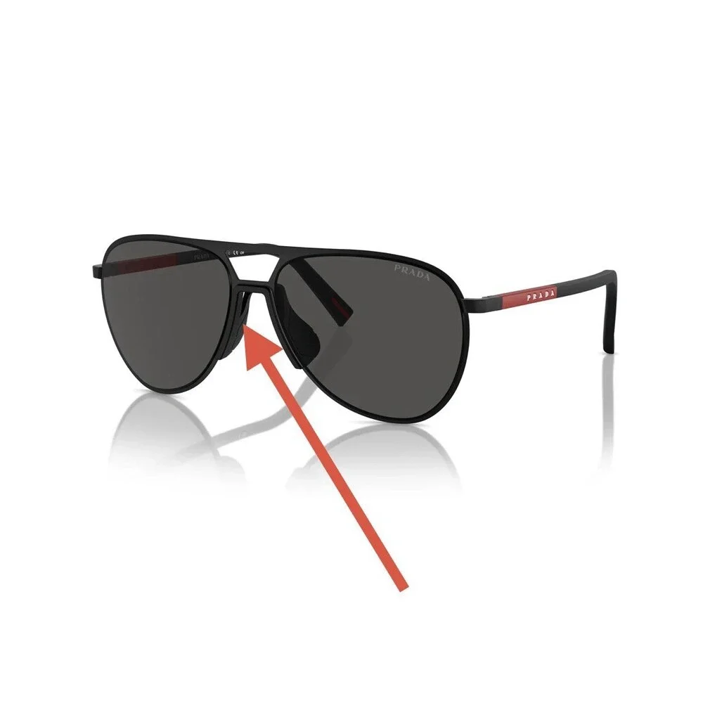 PRADA Linea Rossa PS 53ZS Sunglasses BLACK Replacement Nose Pad Genuine NEW